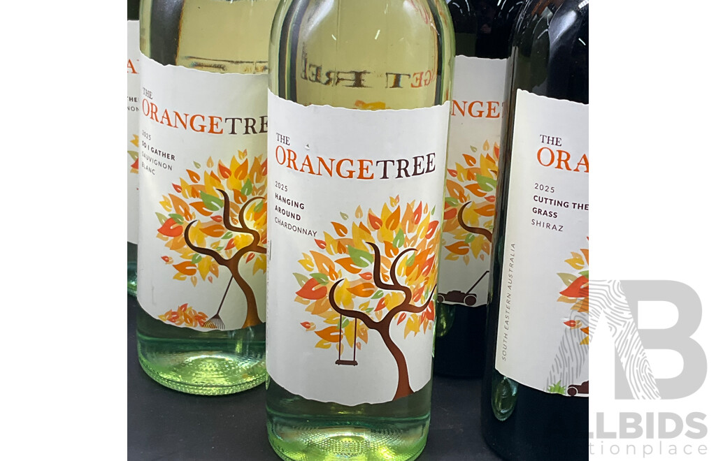 The Orange Tree 2025 Chardonnay (6x), Shiraz (2x) and DeBortoli Savignon Blanck (1x) - 700ml - Lot of 9