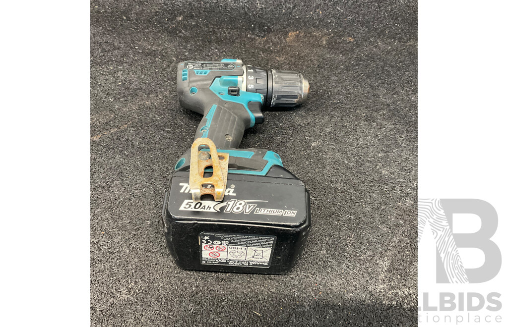MAKITA 18V LXT Brushless Drill Driver (DDF487) with 5.0Ah Battery