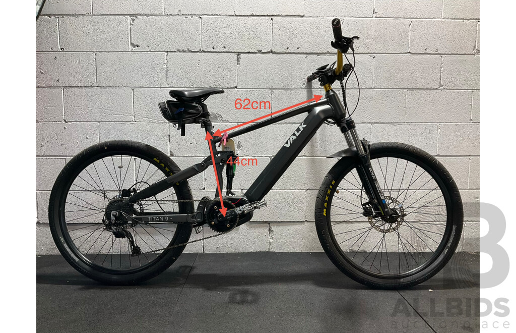 VALK Titan 9+ Dual Suspension Mid Drive Electric Mountain Bike