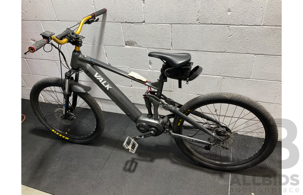 VALK Titan 9+ Dual Suspension Mid Drive Electric Mountain Bike