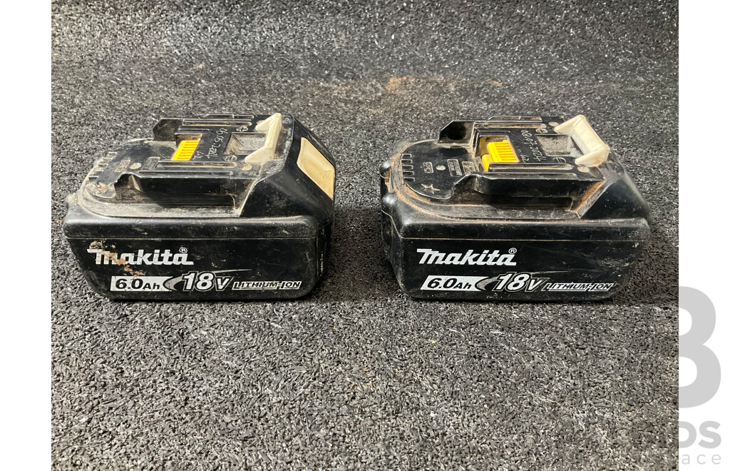 Makit 18V 6.0Ah Battery - Lot of 2