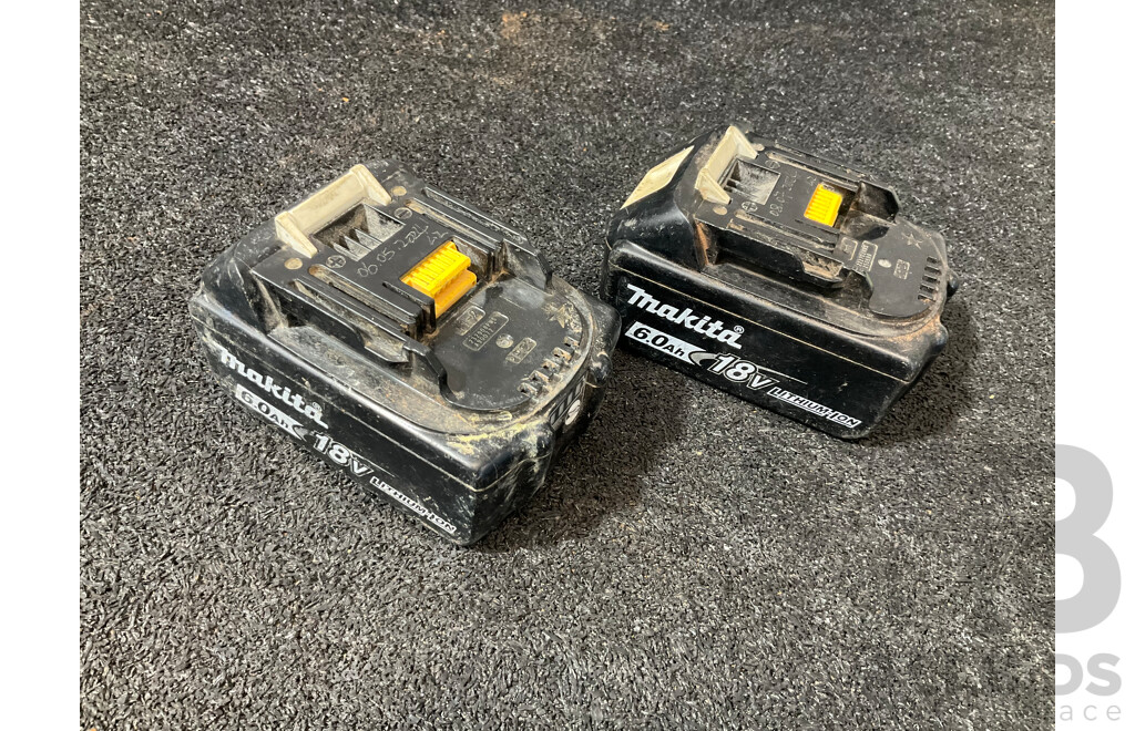 Makit 18V 6.0Ah Battery - Lot of 2