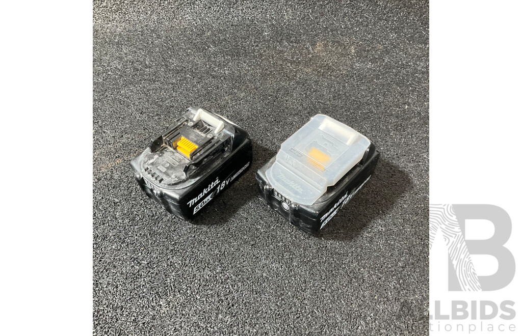 MAKITA 18v 5.0Ah Battery - Lot of 2
