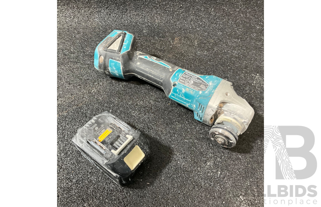 MAKITA 18v  Brushless Angle Grinder (DGA504) with 5.0Ah with Battery
