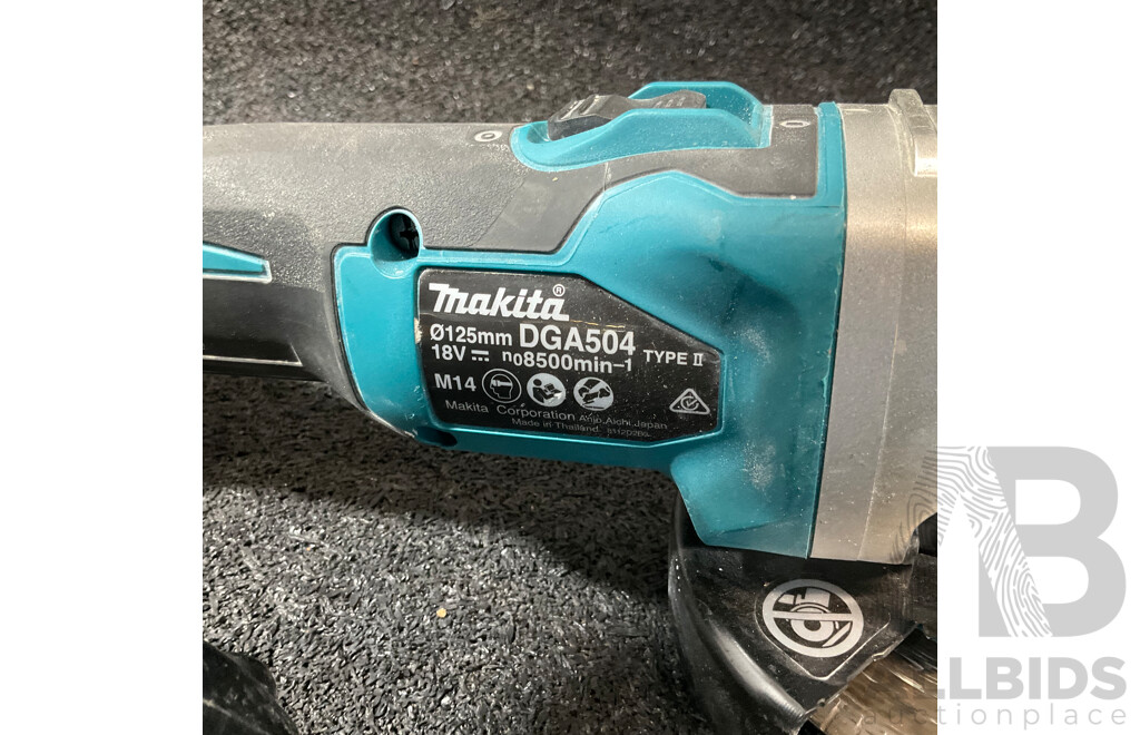 MAKITA 18V Angle Grinder (DGA504) with 5.0Ah Battery