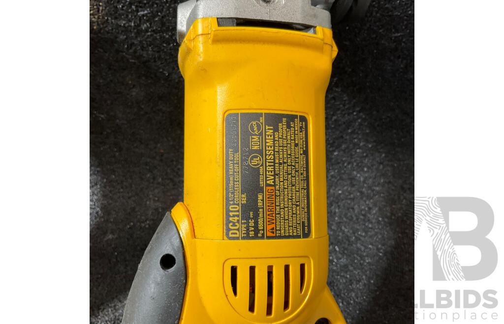 DEWALT (DC410) 18V Cut Off Tool, DEWALT (DW960) 18V Right Angle Drill Driver