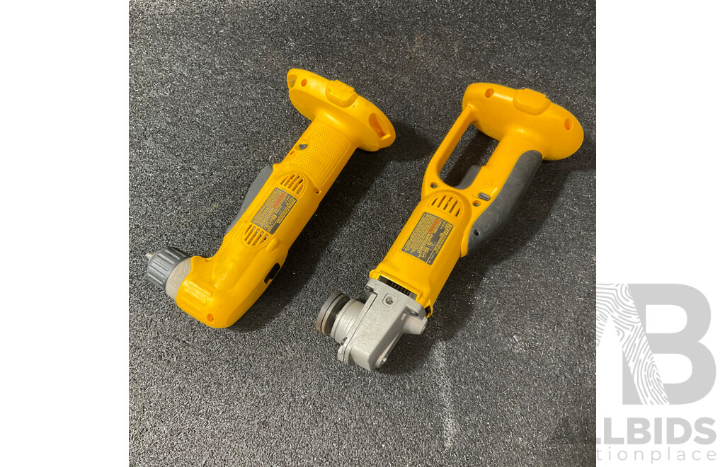 DEWALT (DC410) 18V Cut Off Tool, DEWALT (DW960) 18V Right Angle Drill Driver