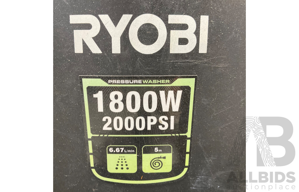 RYOBI 1800W 2000PSI Pressure Washer