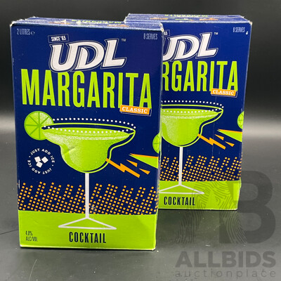 UDL Classic Margarita Pre-mixed Cocktail 2L - Lot of 2