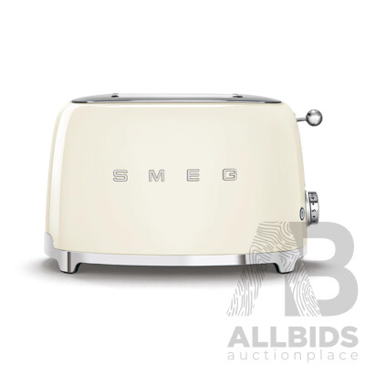 SMEG 50's Retro Style 2 Slice Toaster - Cream