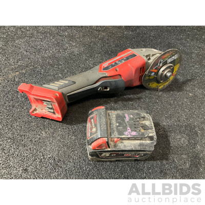 MILWAUKEE M18 Fuel Angle Grinder (FAG125YPD) with 5.0ah Battery