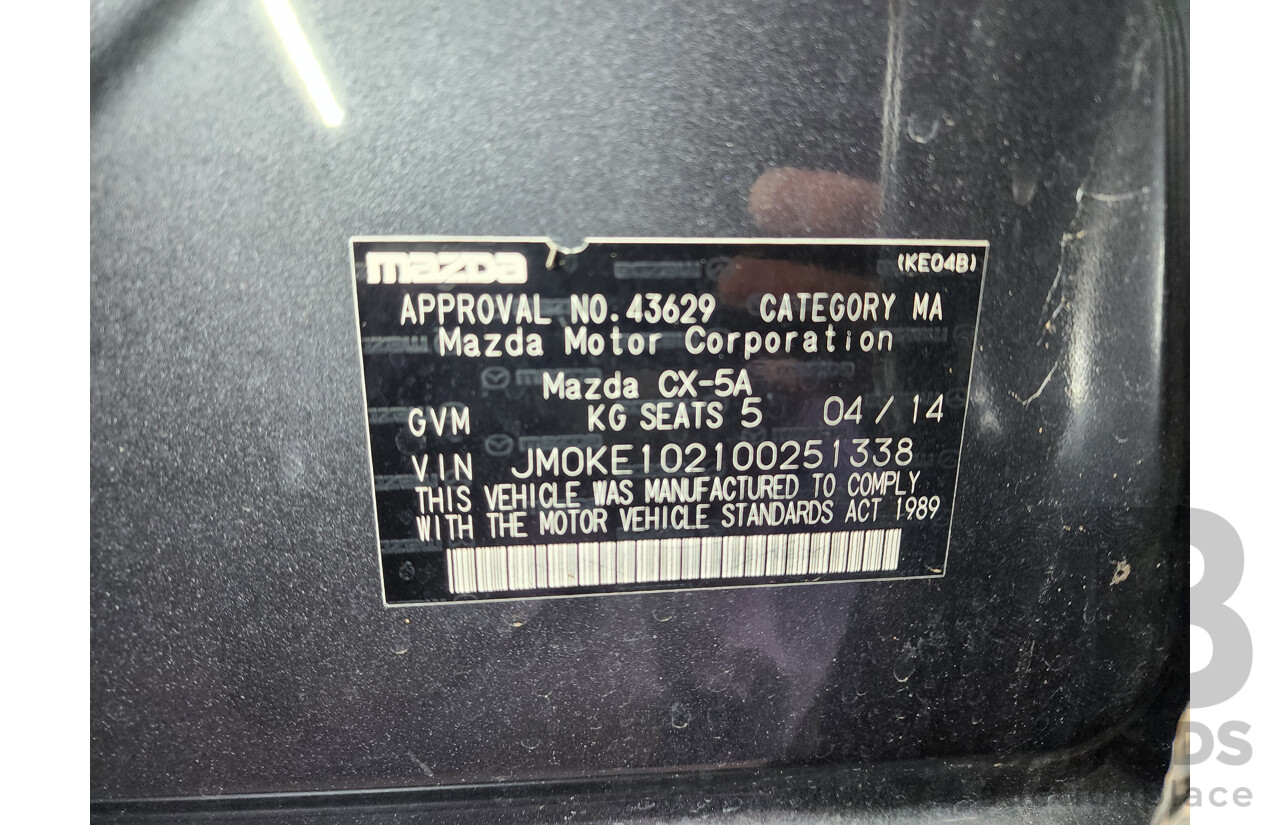 04/2014 Mazda Cx-5 MAXX Sport (4x4) MY13 UPGRADE 4d Wagon Grey 2.2L