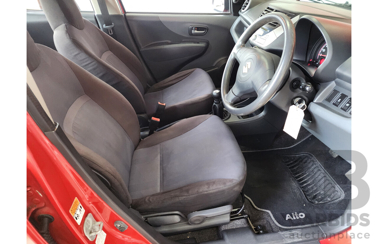 02/2013 Suzuki Alto GLX GF MY12 5d Hatchback Red 1.0L
