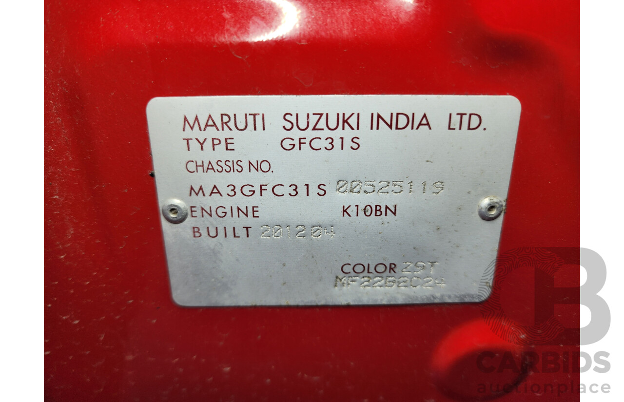 02/2013 Suzuki Alto GLX GF MY12 5d Hatchback Red 1.0L