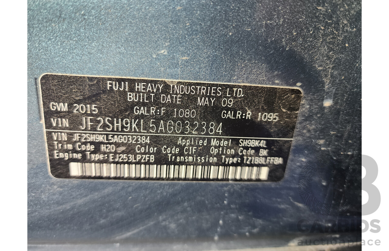 06/2009 Subaru Forester X MY09 4d Wagon Blue 2.5L