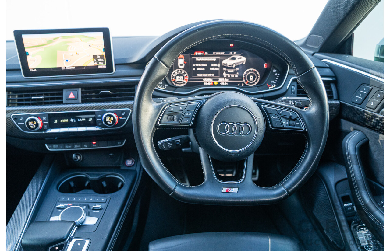 06/2018 Audi S5 Sportback Quattro (AWD) F5 MY18 4d Sedan Glacier White Turbo 3.0L