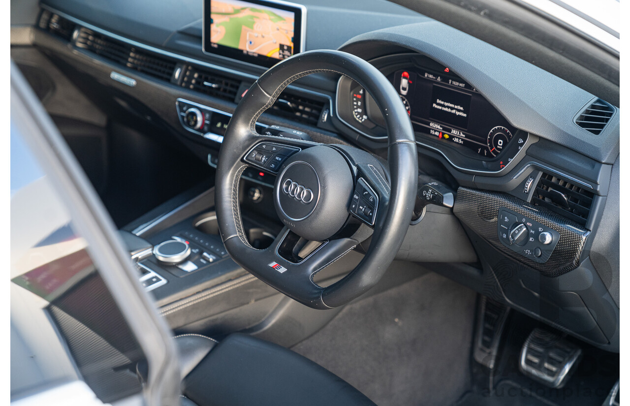 06/2018 Audi S5 Sportback Quattro (AWD) F5 MY18 4d Sedan Glacier White Turbo 3.0L