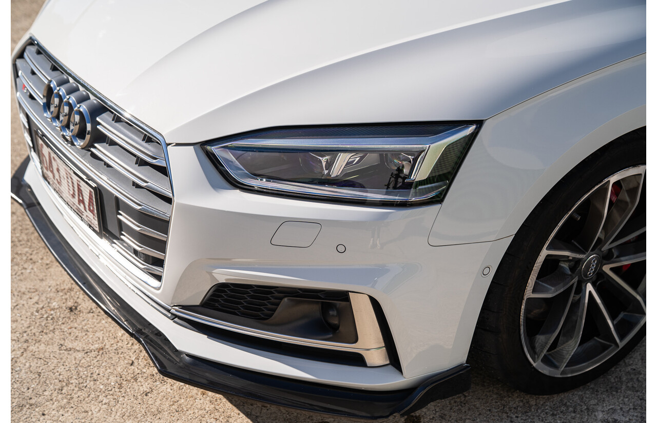06/2018 Audi S5 Sportback Quattro (AWD) F5 MY18 4d Sedan Glacier White Turbo 3.0L