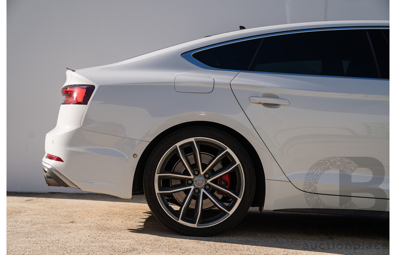 06/2018 Audi S5 Sportback Quattro (AWD) F5 MY18 4d Sedan Glacier White Turbo 3.0L