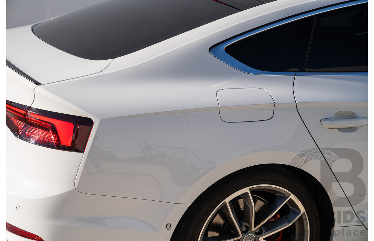 06/2018 Audi S5 Sportback Quattro (AWD) F5 MY18 4d Sedan Glacier White Turbo 3.0L