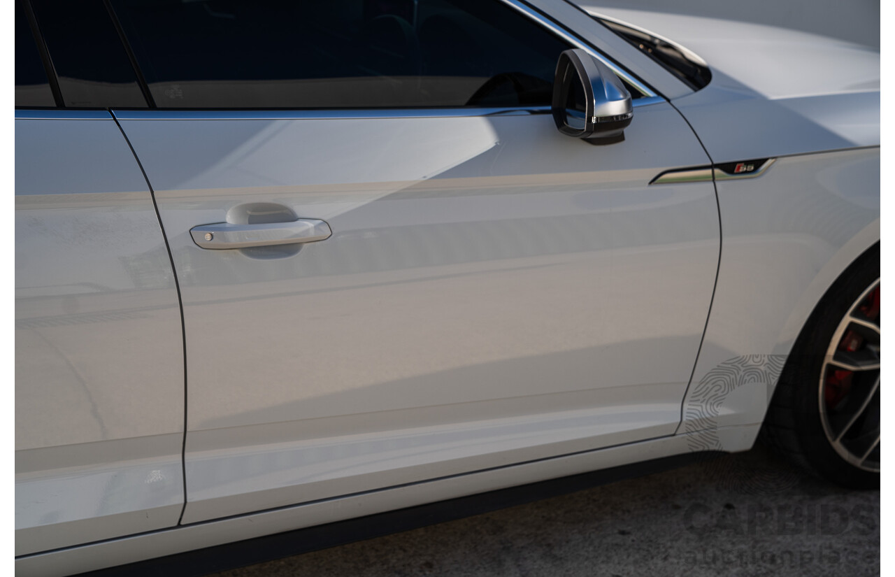 06/2018 Audi S5 Sportback Quattro (AWD) F5 MY18 4d Sedan Glacier White Turbo 3.0L