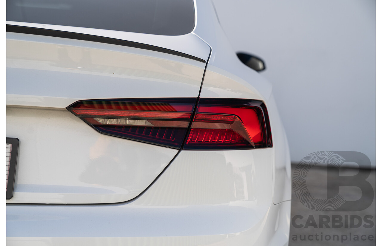 06/2018 Audi S5 Sportback Quattro (AWD) F5 MY18 4d Sedan Glacier White Turbo 3.0L