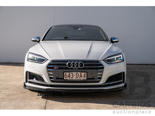 06/2018 Audi S5 Sportback Quattro (AWD) F5 MY18 4d Sedan Glacier White Turbo 3.0L