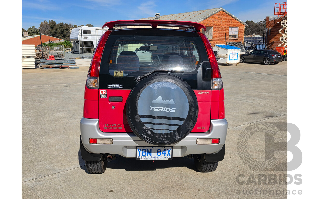 07/2001 Daihatsu Terios SX (4x4) 4d Wagon Red 1.3L