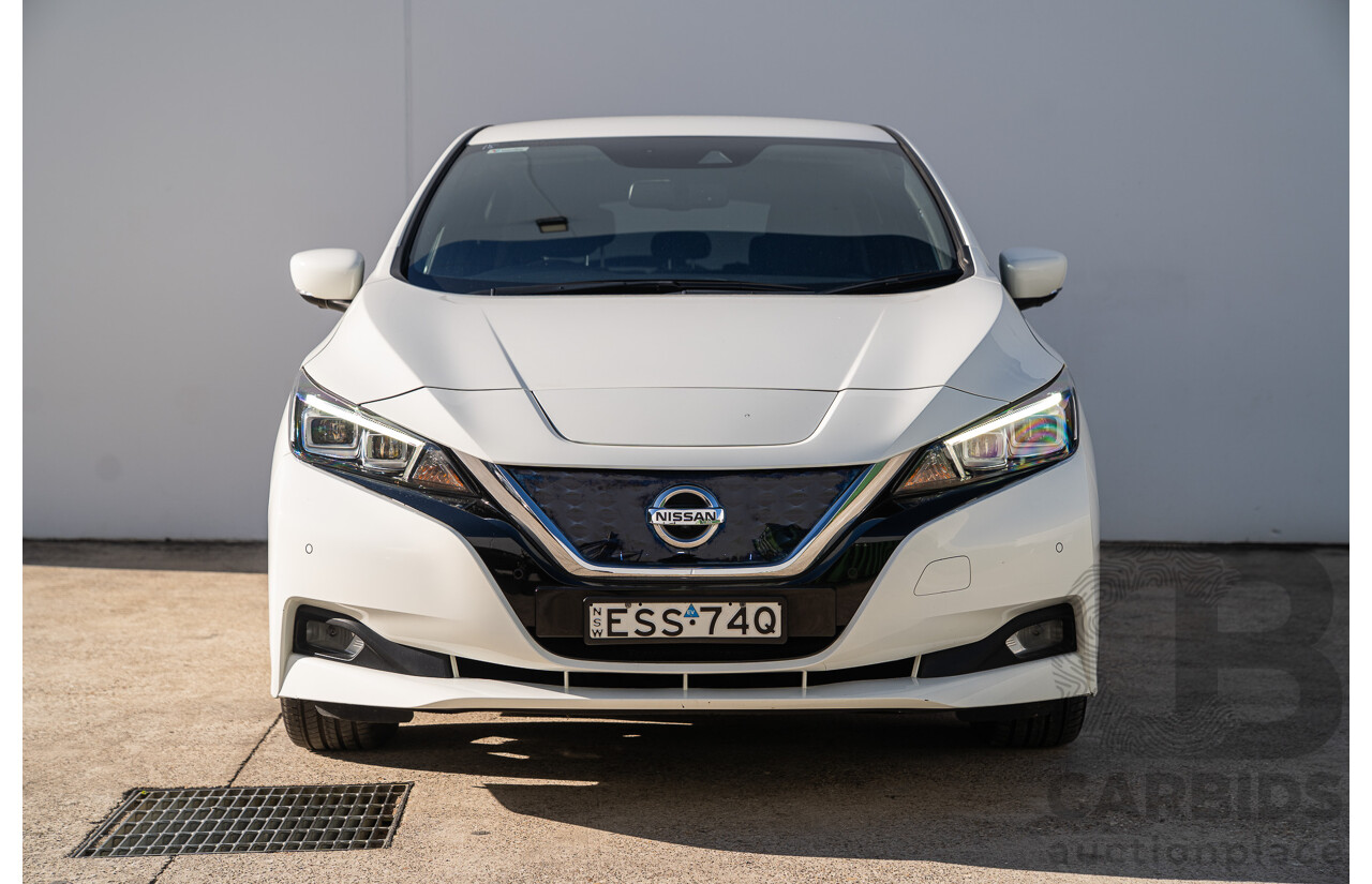02/2022 Nissan Leaf EV ZE1 MY22 4d Hatchback Arctic White Battery Electric Vehicle 110kw
