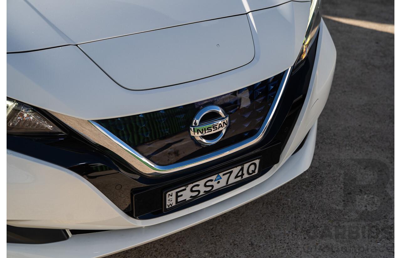 02/2022 Nissan Leaf EV ZE1 MY22 4d Hatchback Arctic White Battery Electric Vehicle 110kw