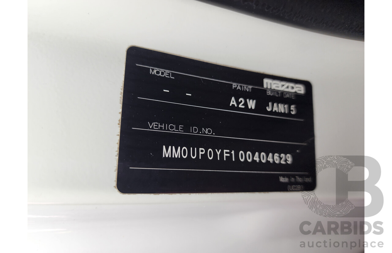 02/2015 Mazda Bt50 XT (4x2) MY13 C/Chas White 3.2L