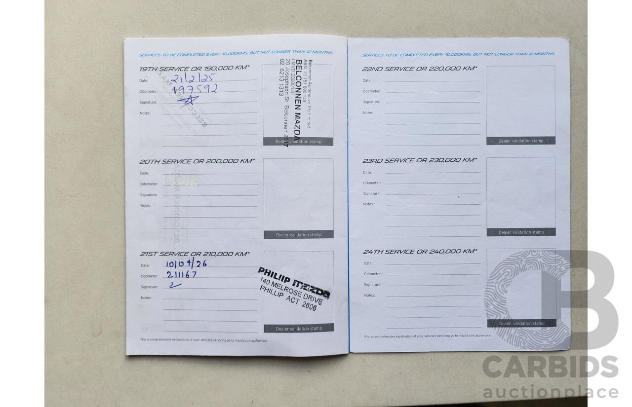02/2015 Mazda Bt50 XT (4x2) MY13 C/Chas White 3.2L