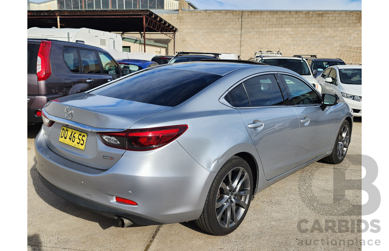 01/2015 Mazda Mazda6 GT 6C MY14 UPGRADE 4d Sedan Silver 2.2L