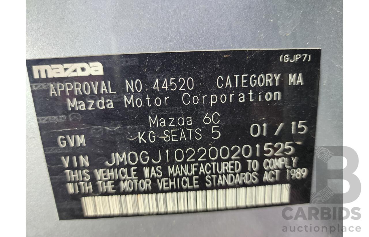 01/2015 Mazda Mazda6 GT 6C MY14 UPGRADE 4d Sedan Silver 2.2L