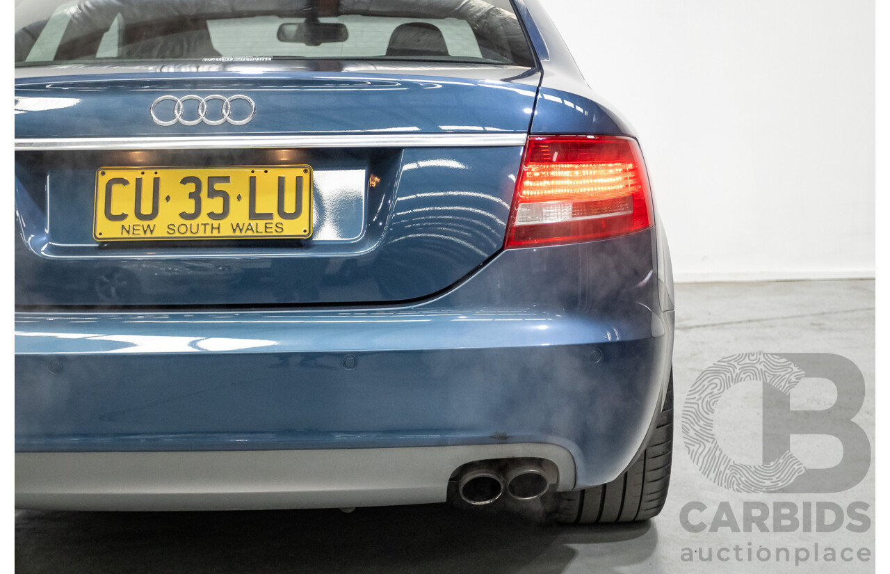 08/2008 Audi S6 V10 FSI Quattro (AWD) 4F 4D Sedan Stratos Blue Pearl 5.2L