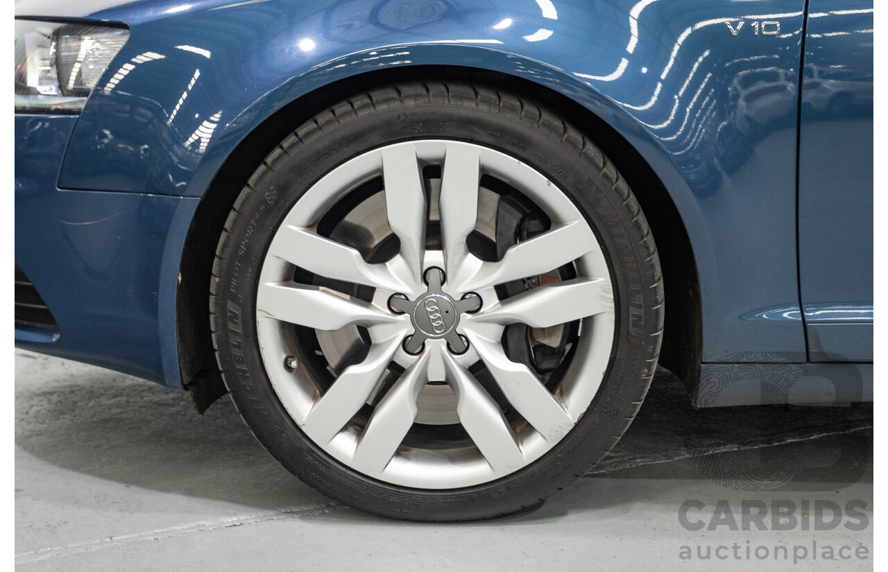 08/2008 Audi S6 V10 FSI Quattro (AWD) 4F 4D Sedan Stratos Blue Pearl 5.2L