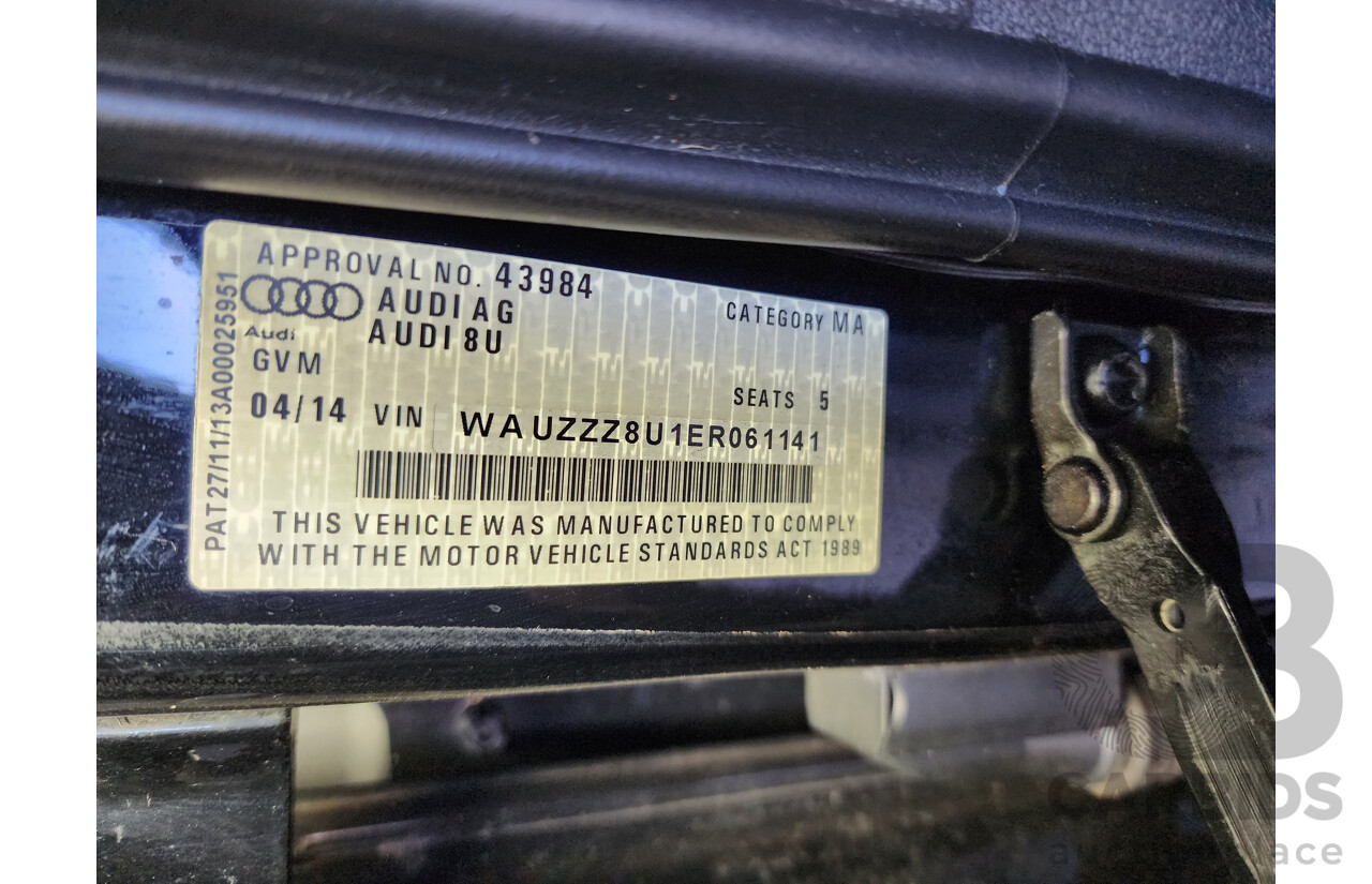 03/2014 Audi Q3 1.4 TFSI (110kw) 8U MY14 4d Wagon Black 1.4L