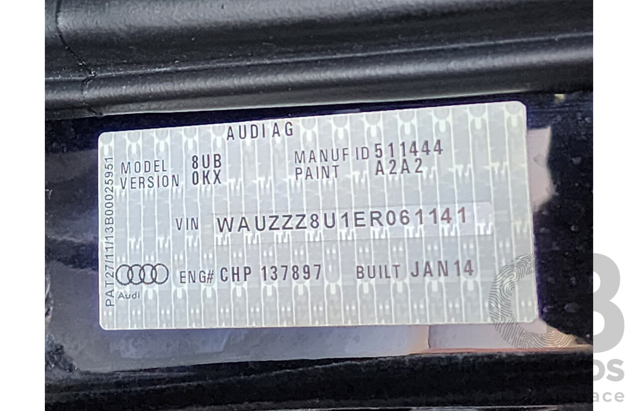03/2014 Audi Q3 1.4 TFSI (110kw) 8U MY14 4d Wagon Black 1.4L
