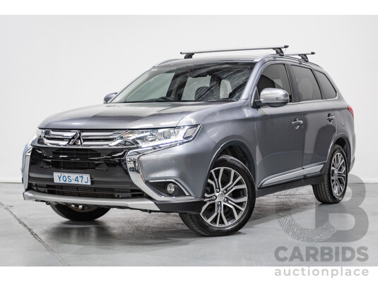 2/2016 Mitsubishi Outlander XLS (4x4) ZK MY16 4d Wagon Titanium Grey Metallic Turbo Diesel 2.3L - 7 Seater