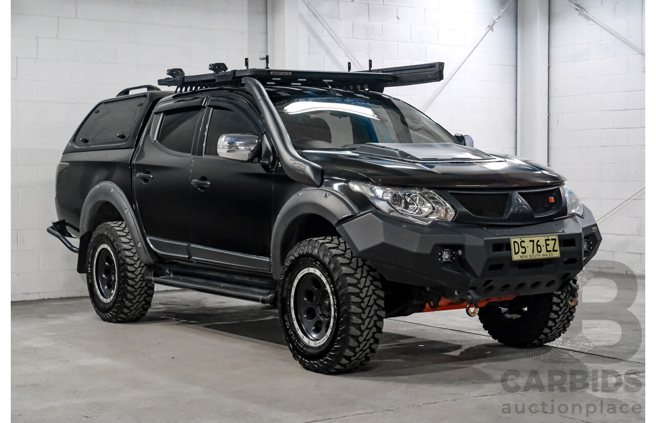 01/2018 Mitsubishi Triton GLS (4x4) MQ MY18 Dual Cab Utility Pyrenees Black Turbo Diesel 2.4L