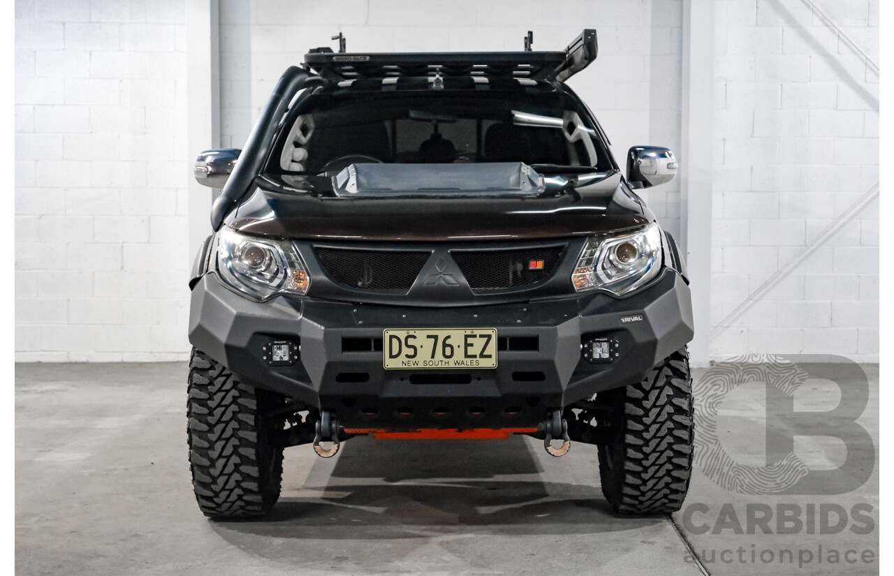 01/2018 Mitsubishi Triton GLS (4x4) MQ MY18 Dual Cab Utility Pyrenees Black Turbo Diesel 2.4L