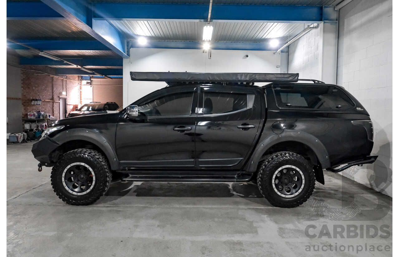 01/2018 Mitsubishi Triton GLS (4x4) MQ MY18 Dual Cab Utility Pyrenees Black Turbo Diesel 2.4L