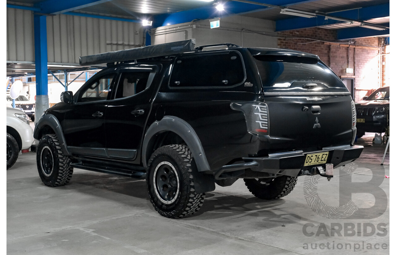 01/2018 Mitsubishi Triton GLS (4x4) MQ MY18 Dual Cab Utility Pyrenees Black Turbo Diesel 2.4L