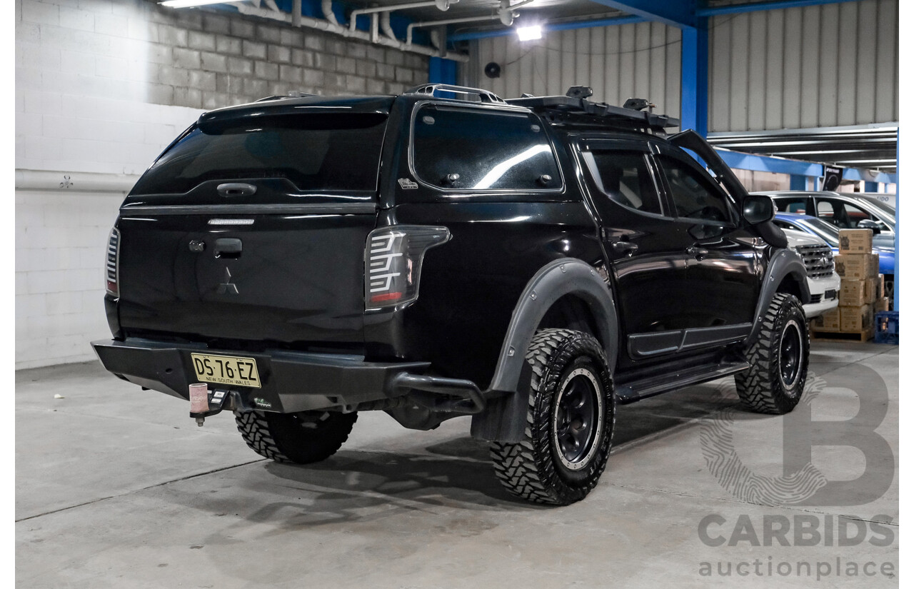 01/2018 Mitsubishi Triton GLS (4x4) MQ MY18 Dual Cab Utility Pyrenees Black Turbo Diesel 2.4L
