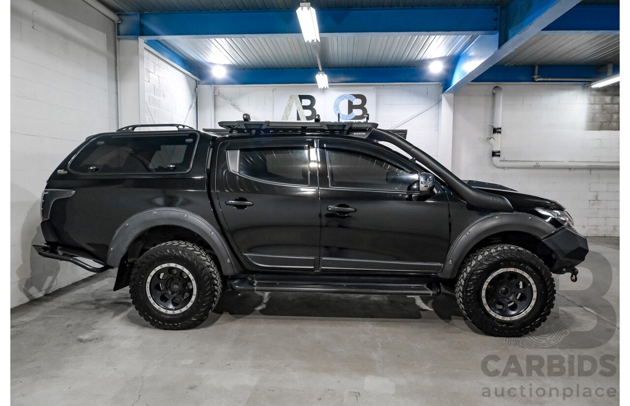 01/2018 Mitsubishi Triton GLS (4x4) MQ MY18 Dual Cab Utility Pyrenees Black Turbo Diesel 2.4L