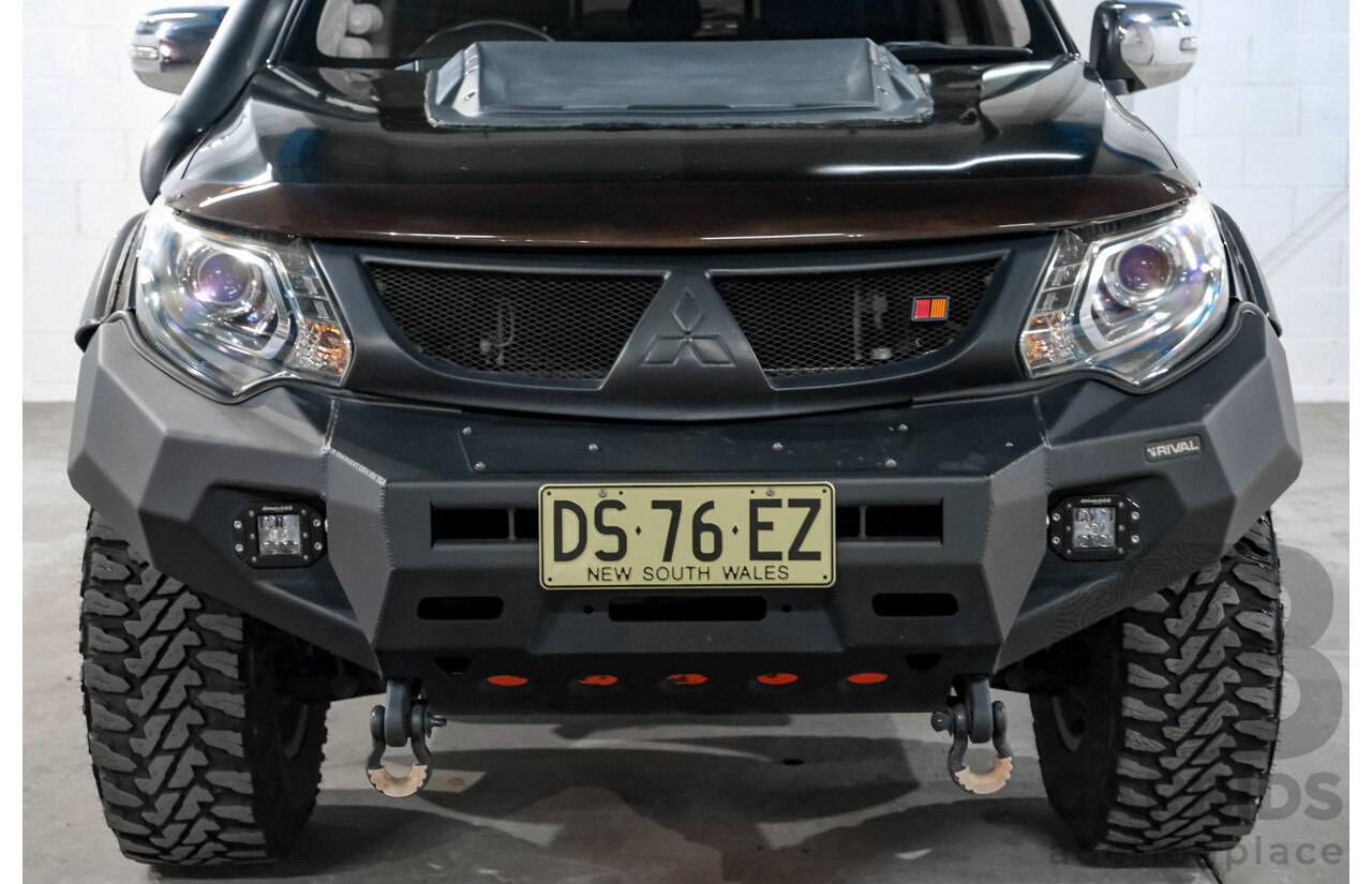 01/2018 Mitsubishi Triton GLS (4x4) MQ MY18 Dual Cab Utility Pyrenees Black Turbo Diesel 2.4L