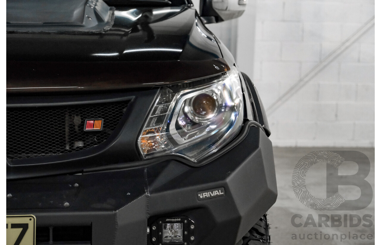 01/2018 Mitsubishi Triton GLS (4x4) MQ MY18 Dual Cab Utility Pyrenees Black Turbo Diesel 2.4L
