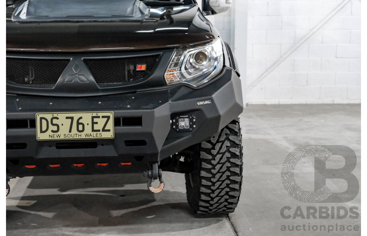 01/2018 Mitsubishi Triton GLS (4x4) MQ MY18 Dual Cab Utility Pyrenees Black Turbo Diesel 2.4L
