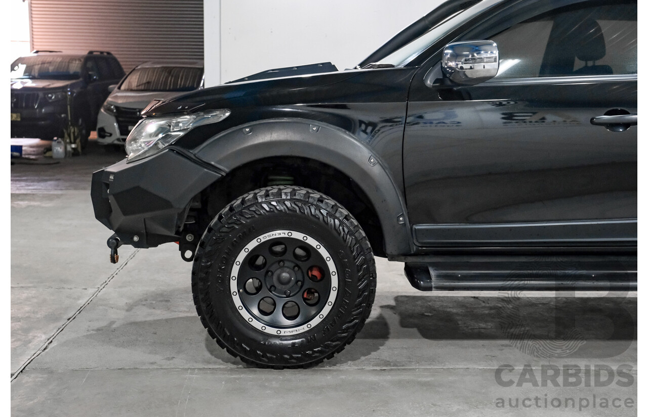 01/2018 Mitsubishi Triton GLS (4x4) MQ MY18 Dual Cab Utility Pyrenees Black Turbo Diesel 2.4L