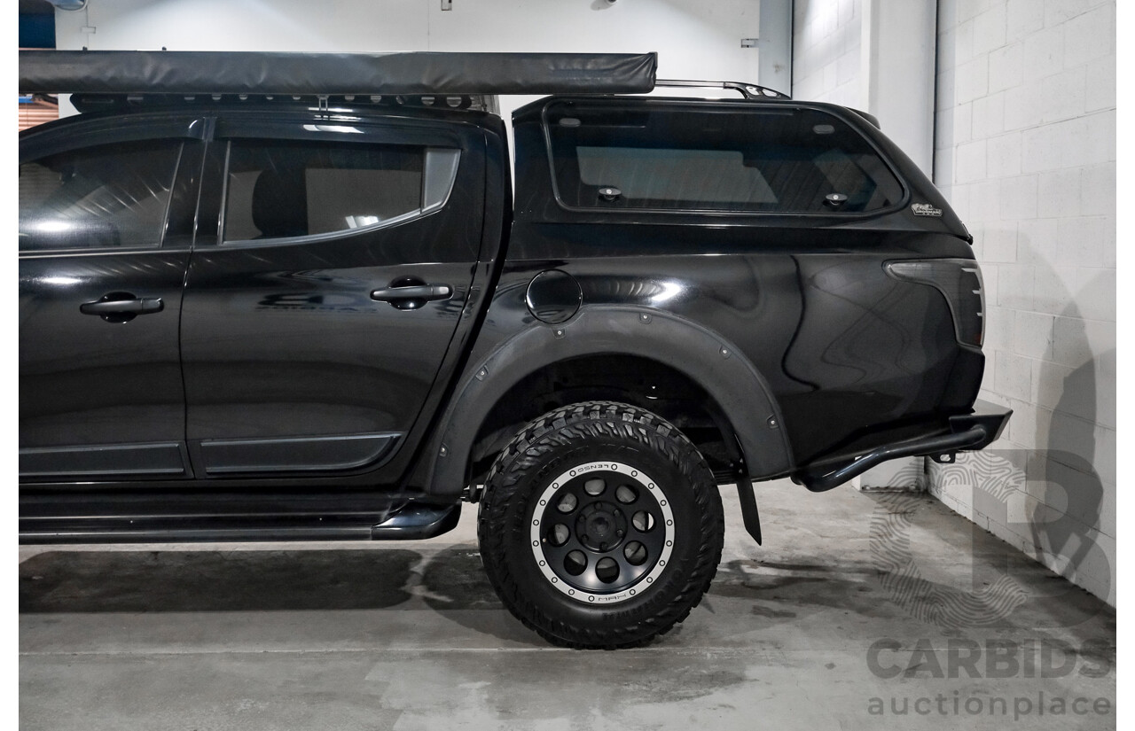 01/2018 Mitsubishi Triton GLS (4x4) MQ MY18 Dual Cab Utility Pyrenees Black Turbo Diesel 2.4L